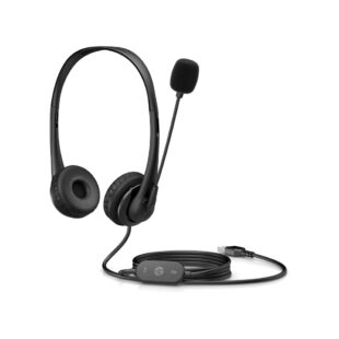 Diadema HP G2 USB On-Ear Negra  conexión USB,Micrófono flexible con sistema de bloqueo ruido de fondo,Práctico sistema. Control de volumen y silencio en el cable,Liviana y practica de fácil y rápida conexión,Compatible con sistemas Windows, macOS, Chrome OS,Disfruta de la garantía directa con HP por 12 meses.
