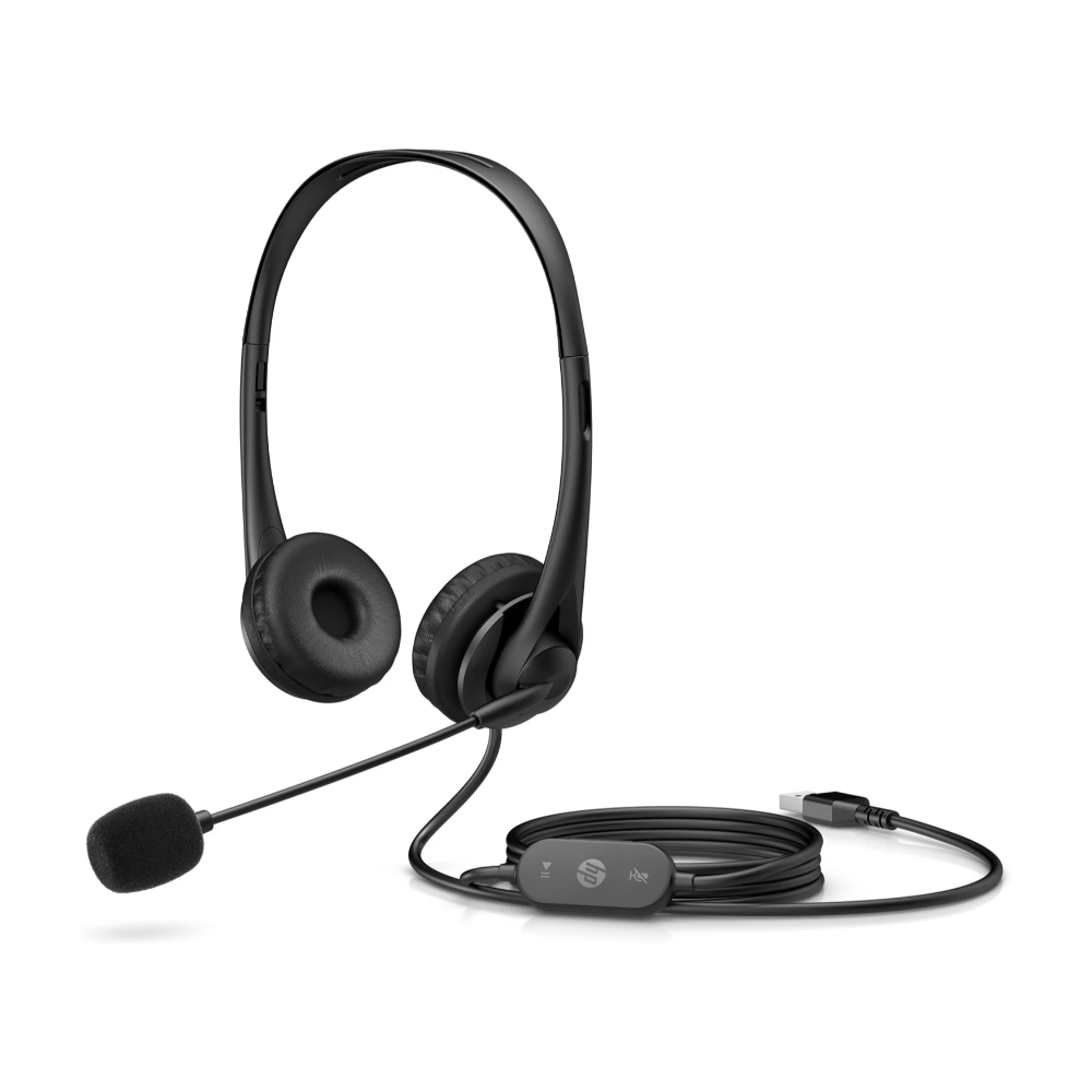 Diadema HP G2 USB On-Ear Negra conexión USB,Micrófono flexible con sistema de bloqueo ruido de fondo,Práctico sistema. Control de volumen y silencio en el cable,Liviana y practica de fácil y rápida conexión,Compatible con sistemas Windows, macOS, Chrome OS,Disfruta de la garantía directa con HP por 12 meses. - Image 3