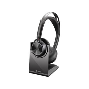 Poly Voyager Focus 2 Microsoft Teams Certified USB-C-C Headset +USB-C/A Adapter +Charging Stand No localization