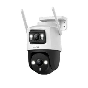 CAMARA CRUISER DUAL 2 WIFI IP/PT 10MP (5MP LENTE FIJO/5MP LENTE PT) FULL COLOR, COMPRESION 265/H.264, IP66, MICROSD HASTA 512GB, AUDIO 2 VÍAS, ADVERTENCIA ROJA-AZUL, 2.4GHZ WI-FI6 CONNECTION