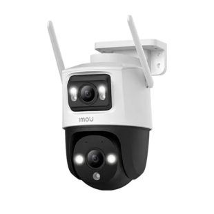 CAMARA CRUISER DUAL 2 WIFI IP/PT 8MP (3MP LENTE FIJO/5MP LENTE PT) FULL COLOR, COMPRESION 265/H.264, IP66, MICROSD HASTA 512GB, AUDIO 2 VÍAS, ADVERTENCIA ROJA-AZUL, 2.4GHZ WI-FI6 CONNECTION
