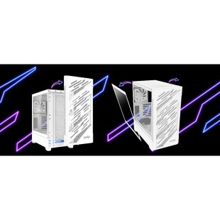 XPG STARKER AIR BTF, Blanco, soporta placas base con diseño de conector inverso, Torre Media ATX, 2.5” y 3.5” pulgadas x2, I/O: USB-C x1, USB-A x2, Audio HD x1, control LED x1, Reinicio x1, Poder x1, Ventilador ARGB: 4 x Ventiladores de 120mm (Frontal x3, Trasero x1), Ventilador: (Trasero x1), 2 Años de Garantía