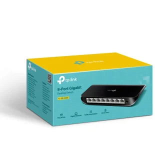 Switch para sobremesa con 8 puertos Gigabit