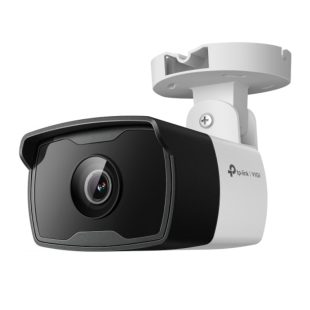 Cámara IP VIGI tipo Bala 4MP.  Lente Fijo 4 mm.  INCLUYE Detección Inteligente (Clasifica Humanos y Vehículos), Detección de Movimiento, Detección de Intrusión de Área, Detección de Cruce de Línea, Detección de Manipulación de Cámara, Detección de Objeto abandonado, Detección de Remoción de Objetos.